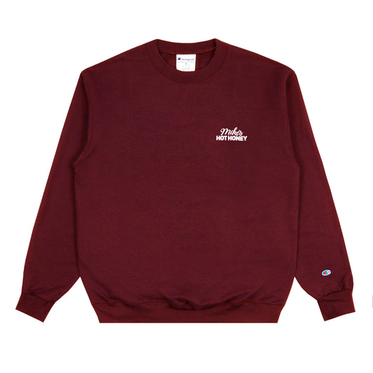 Mike's Hot Honey red unisex crewneck champion sweatshirt