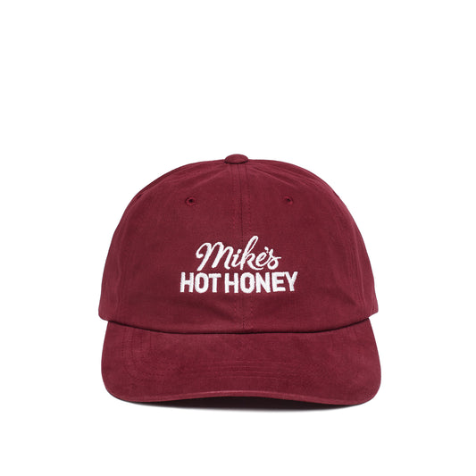 Hat Dad Style Horizontal Logo Burgundy (OS)